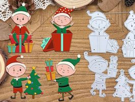 Neues Stanzschablonen-Set Elf, Wichtel, Weihnachten