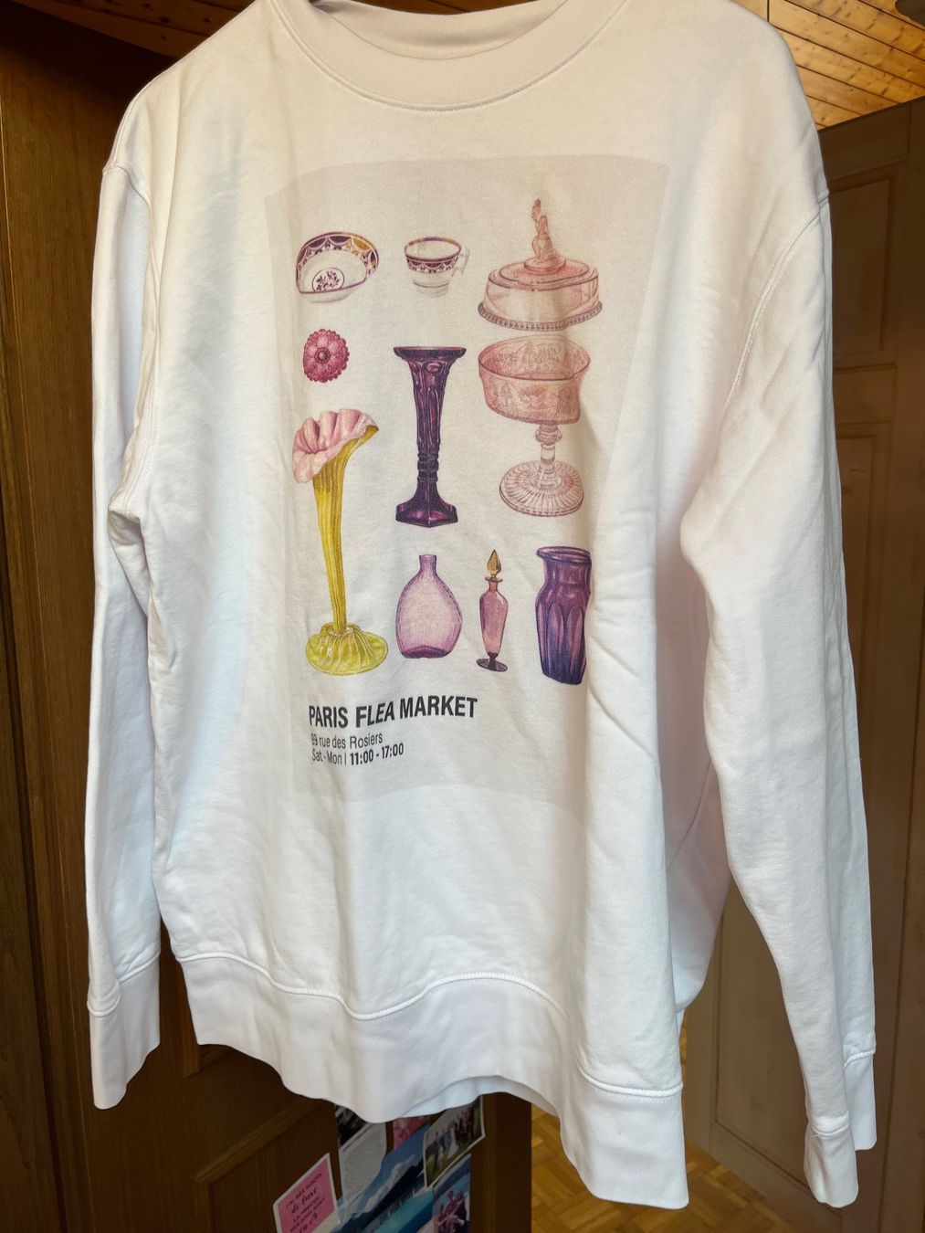 Maglioni & Felpe: Pull Paris Flea market brocante blanc 2XL coton tbe – Usato da Porrentruy venduto da Madamebovary