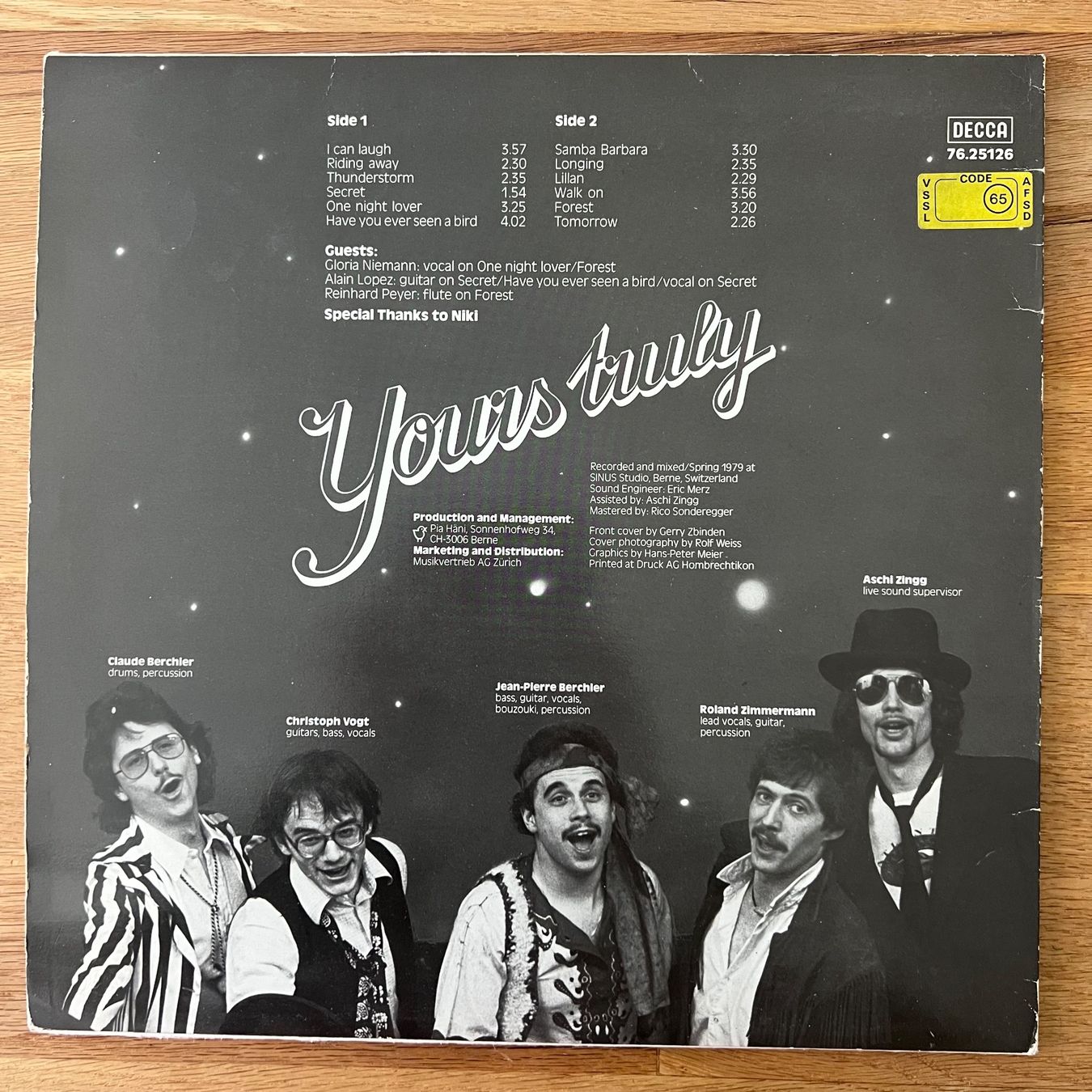 Schallplatten: Yours Truly - Same / 1. Swiss-Press. 1979 – Gebraucht aus Gais von soundcave57 1