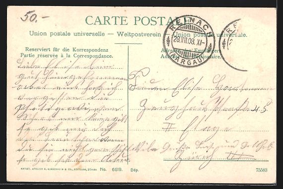 Cartoline postali: Reinach, Gebäudepartie an einer Strasse – Usato da Berlin venduto da bartko-reher 1