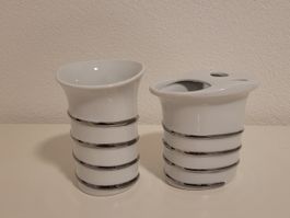 Zahnbürstenhalter und Becher Set Wenko weiss chrom