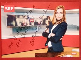 Katharina Locher SRF Autogramm signiert Karte 10x15cm