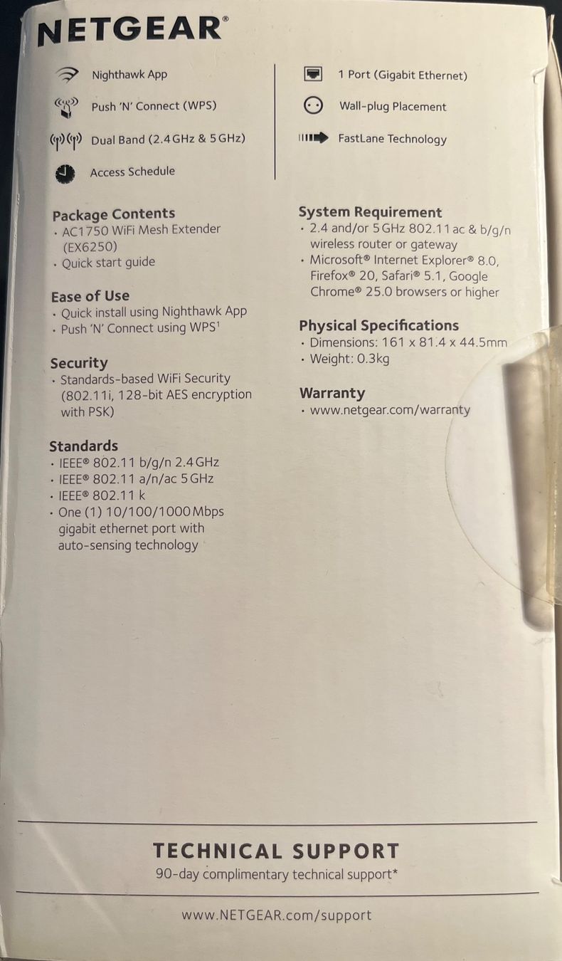 Netgear Wlan: Netgear Mesh Extender AC1750 Dual Band – Neu (gemäss Beschreibung) aus Veyrier von ren_5ctl 1