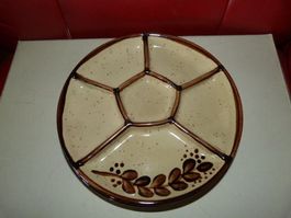 6 Teller für Fleischfondue