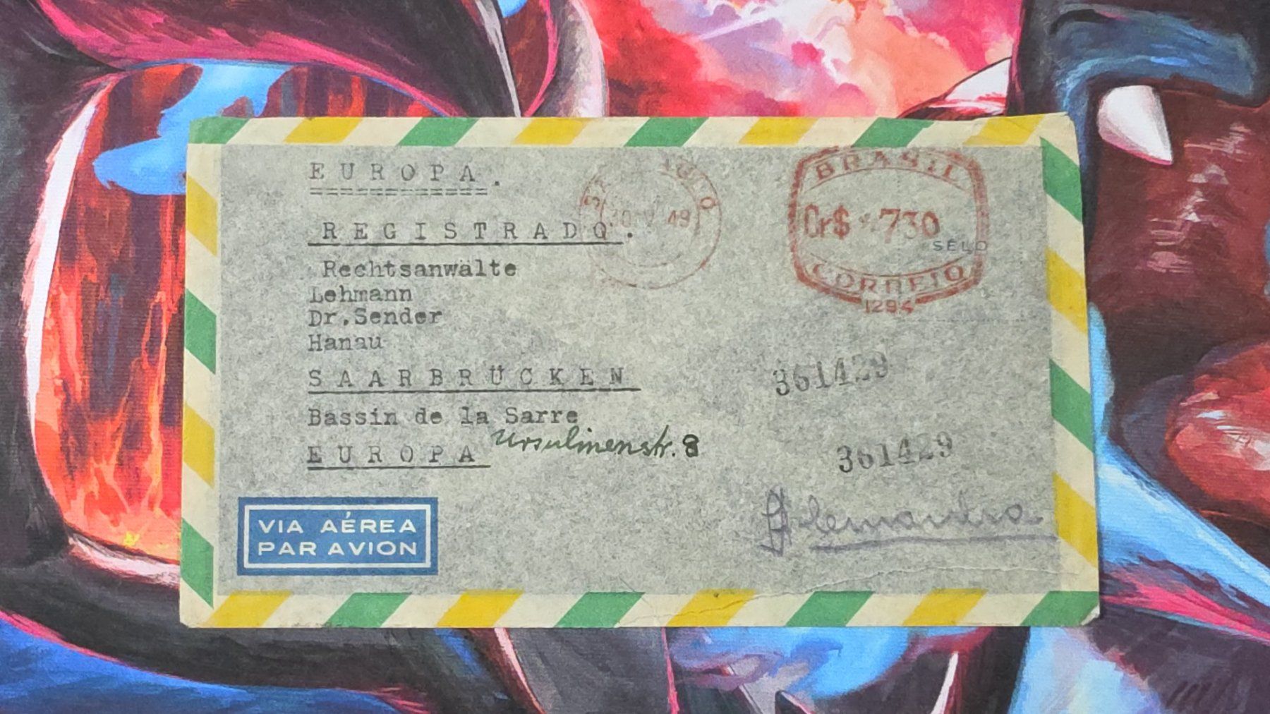 Tutti i francobolli: CL32 Enveloppe + Timbre Brasil 1949 – Usato da Cousset venduto da Patrick_Collections