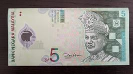 Malaysia 5 Ringitt Note, 2012, UNC