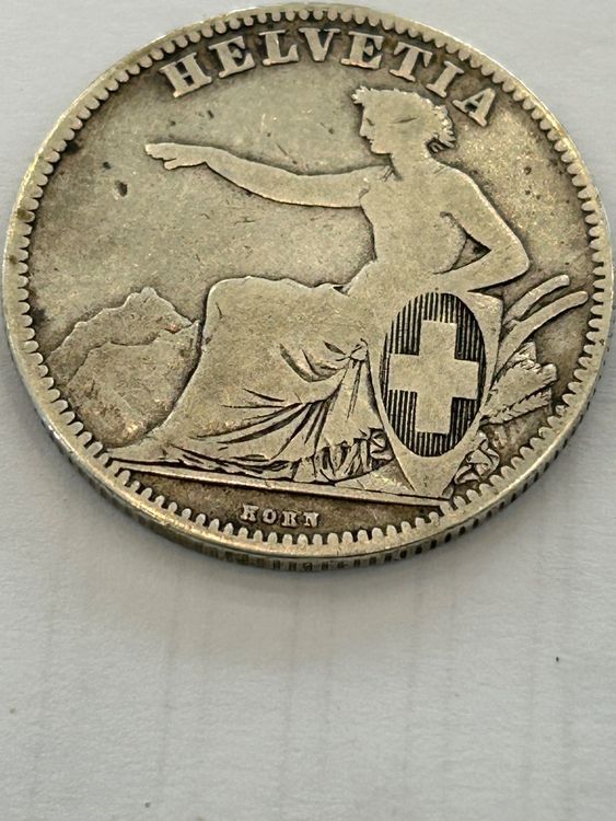Tutti le monete: Alte silber 2 Franken 1862 – Usato da herisau venduto da hb_gold 1
