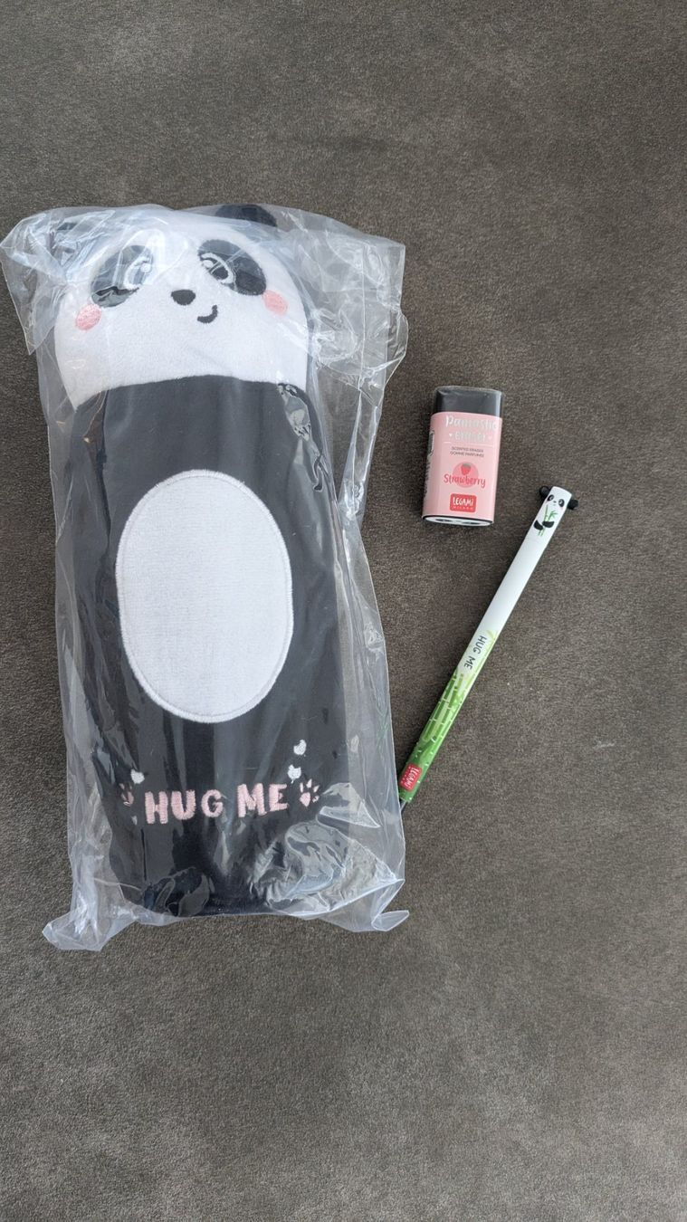 Legami Penna & Evidenziatori: Legami - Panda Set -  Flauschiges Etui, Radierer – Nuovo e nell'imballaggio originale da Staufen venduto da Fleby84