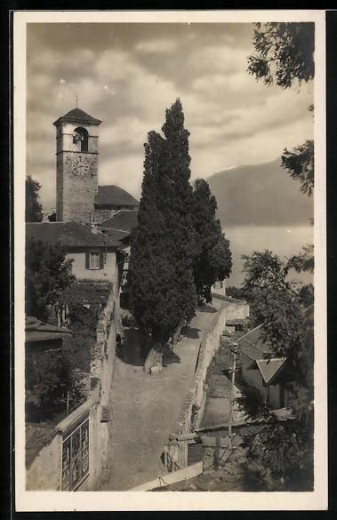 Cartoline postali: AK Brissago, Ortspartie mit Kirche – Usato da Berlin venduto da bartko-reher