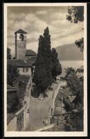 AK Brissago, Ortspartie mit Kirche