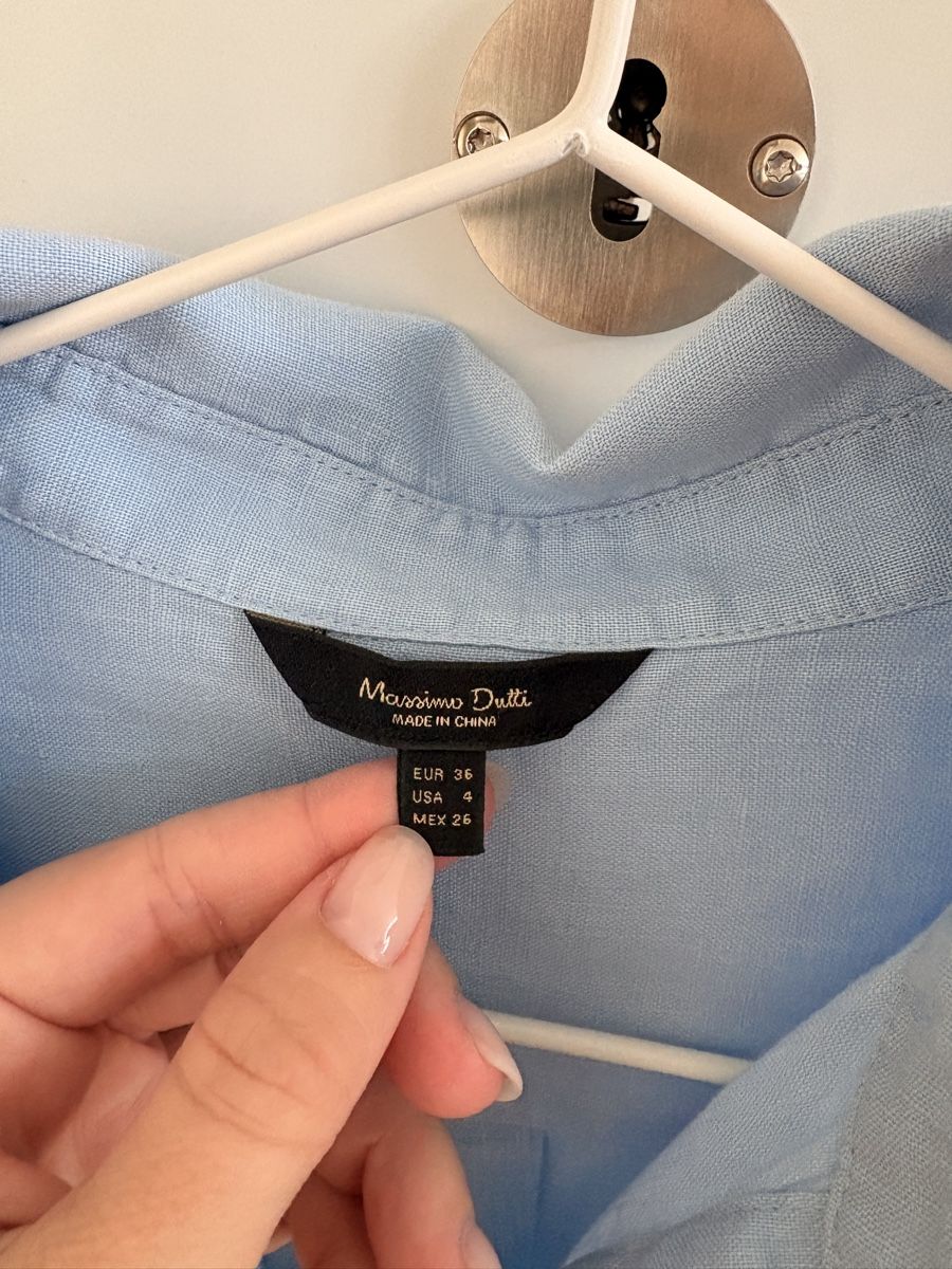 Massimo Dutti Blusen: Massimo Dutti Hemdbluse Leinen hellblau Grösse 36 – Gebraucht aus Zürich von viv_nevi 1