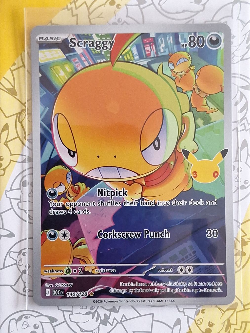 Pokémon Carte collezionabili: Scraggy - 30th Celebration – Usato da Altstätten SG venduto da GGsGameshop