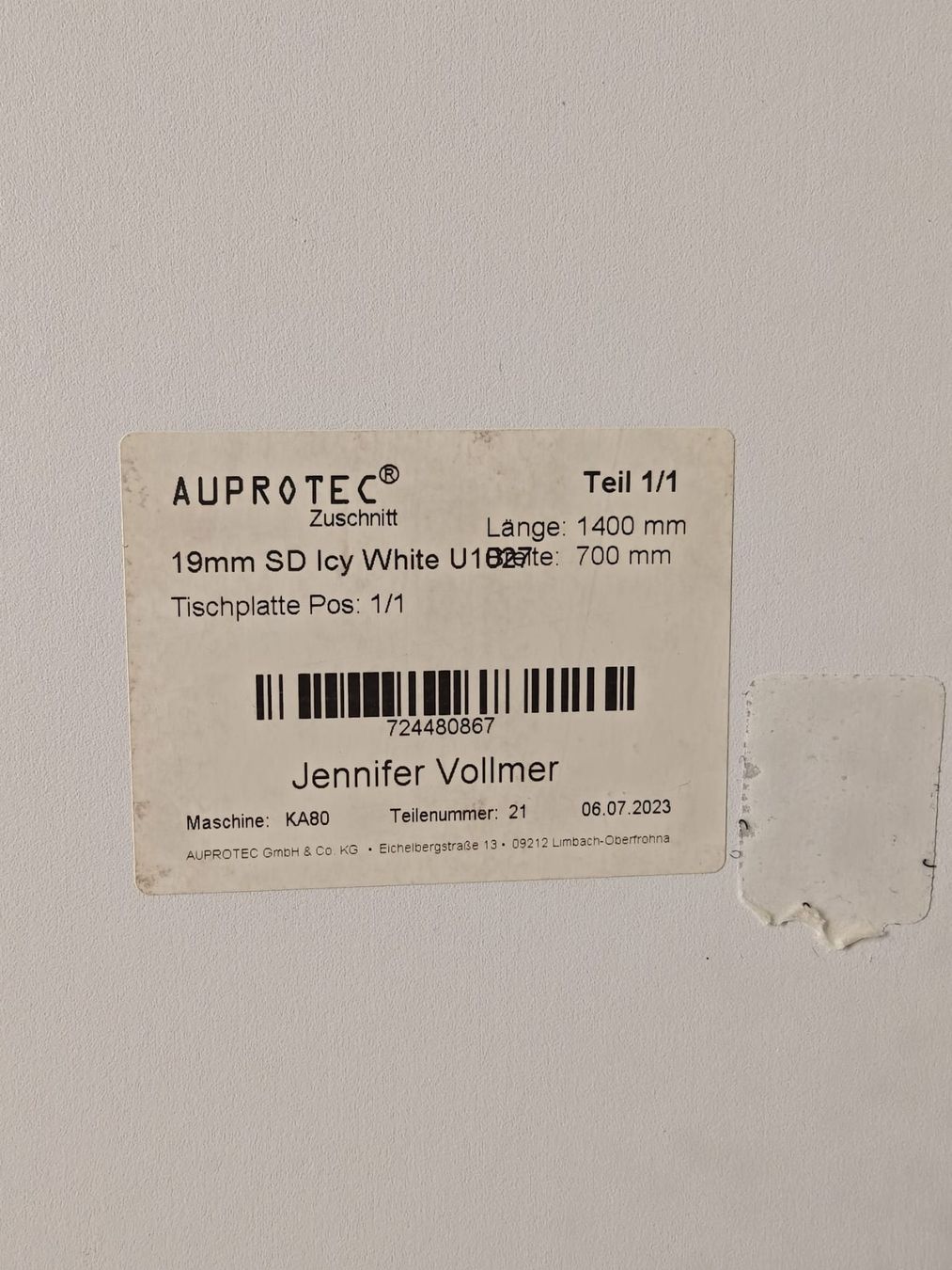 Servierplatten: Tischplatte Weiss 140 x 70 cm – Gebraucht aus Liestal von GameNTech 3