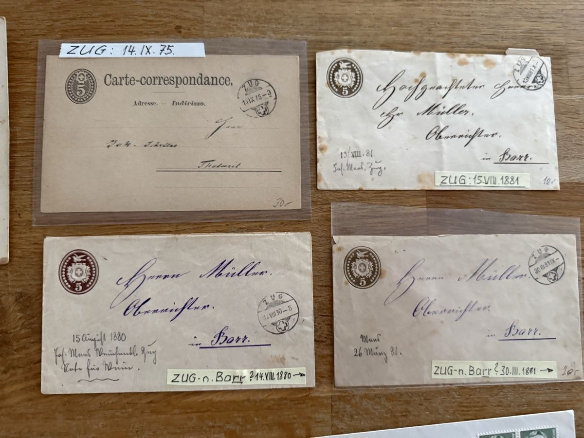 Ansichtskarten: Briefumschläge Sammlung Ansichtskarte Kanton Zug – Gebraucht aus Goldach von Messerguru 2