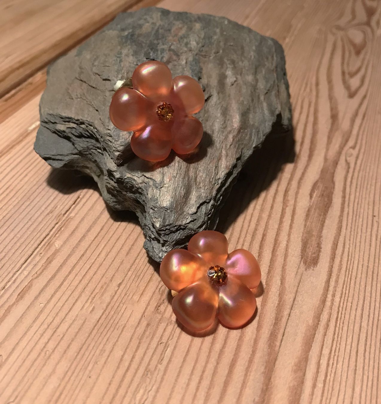 Boucles d'oreille: Vintage Ohrclips in orange – D'occasion à Otelfingen par Jupi07 6
