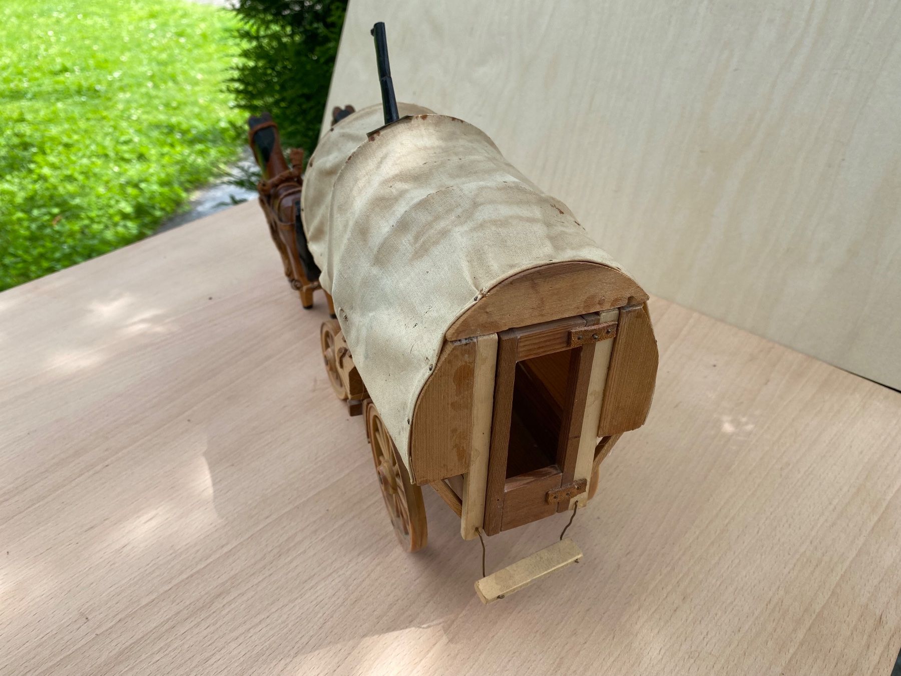 Kutschen: schöner Western Planwagen mit 2 Holzpferden – Gebraucht aus Feldbach von Olive1 7