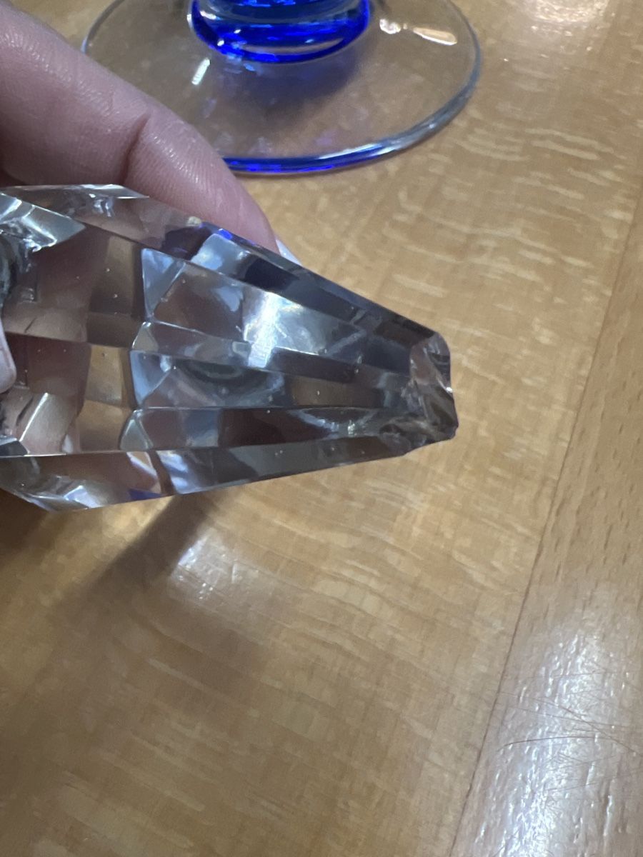 Caraffe: Blaue Glaskaraffe mit Kristallverschluss 30cm 👍 – Usato da Rorschach venduto da TrendyDeals 1