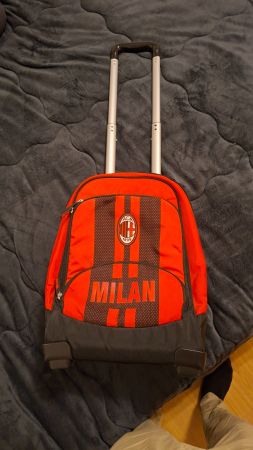 Zaino trolley scuola AC Milan rosso/nero