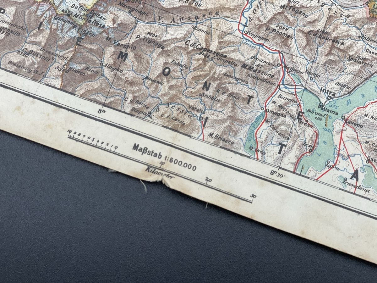 Cartine & Atlanti: Antike Schullandkarte Schweiz ca. 1920 – Usato da Baar venduto da Nini043 5