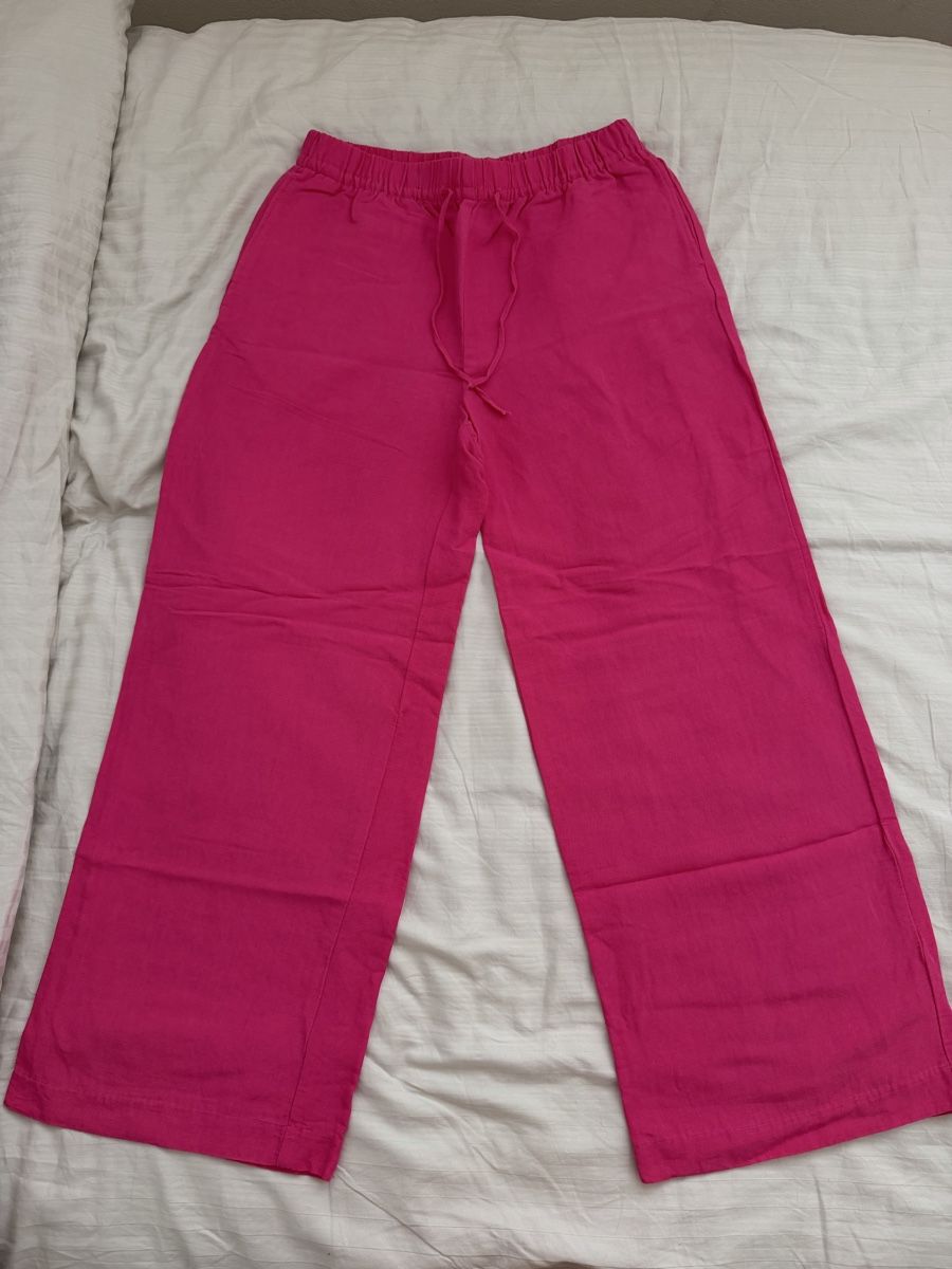 H&M Pantalons: Pink Linen Pants – D'occasion à Möhlin par Diljan