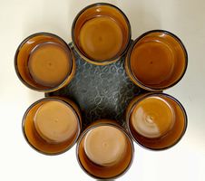 Fondue-Karussell LANDERT 70er, 6 Schalen, Top Zustand, OVP