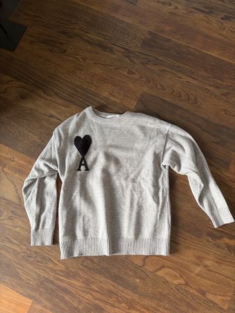 ami sweater grey knit