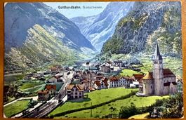 AK: Goschenen - Gotthardbahn