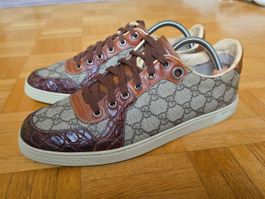 Gucci GG Supreme Sneaker Gr. 41/42 US 8) – Leder und krokopr