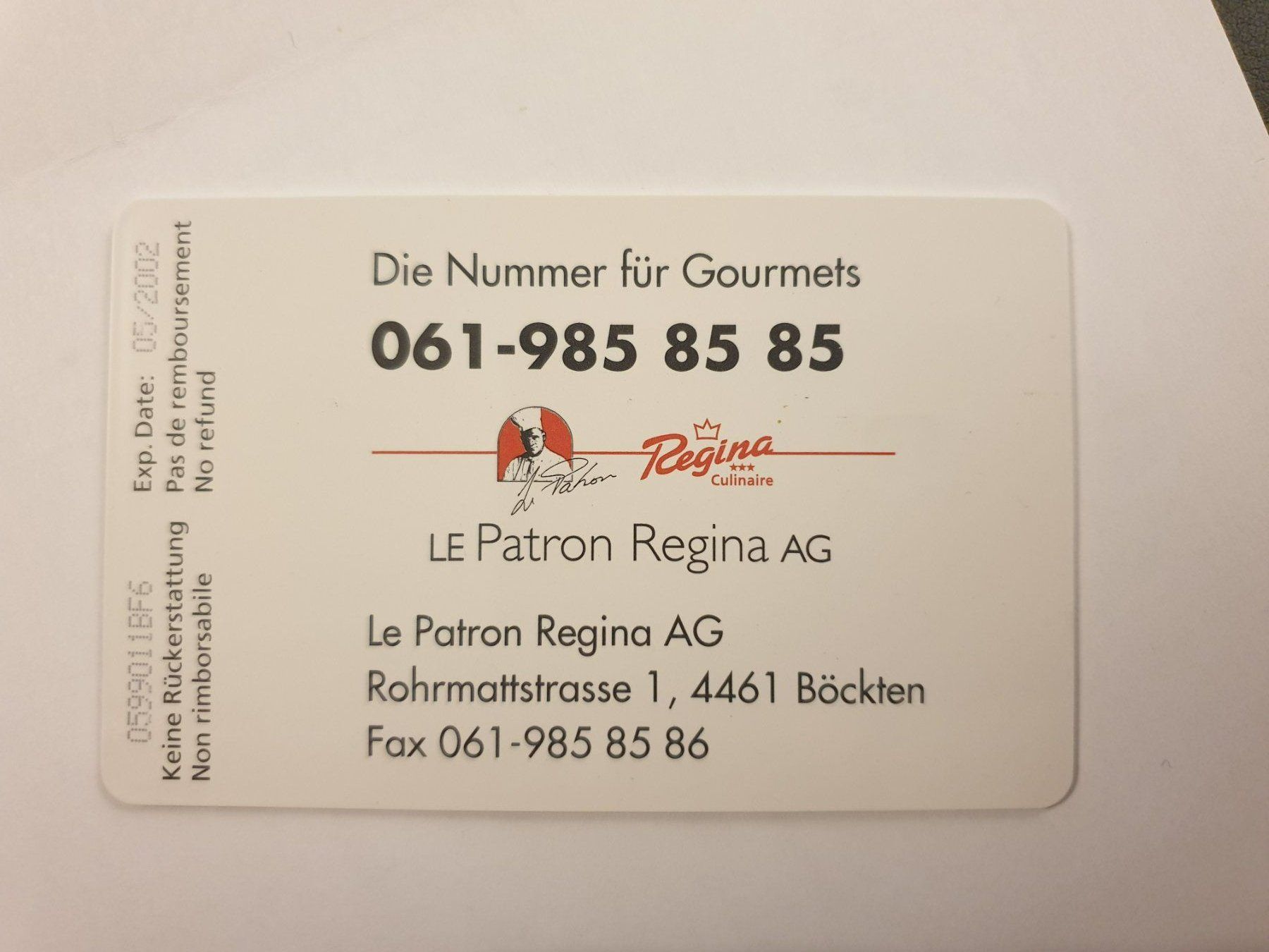Cartes de téléphone: Regina AG – D'occasion à Rain par chesz 1