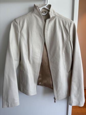 Real leather off-white jacket size m