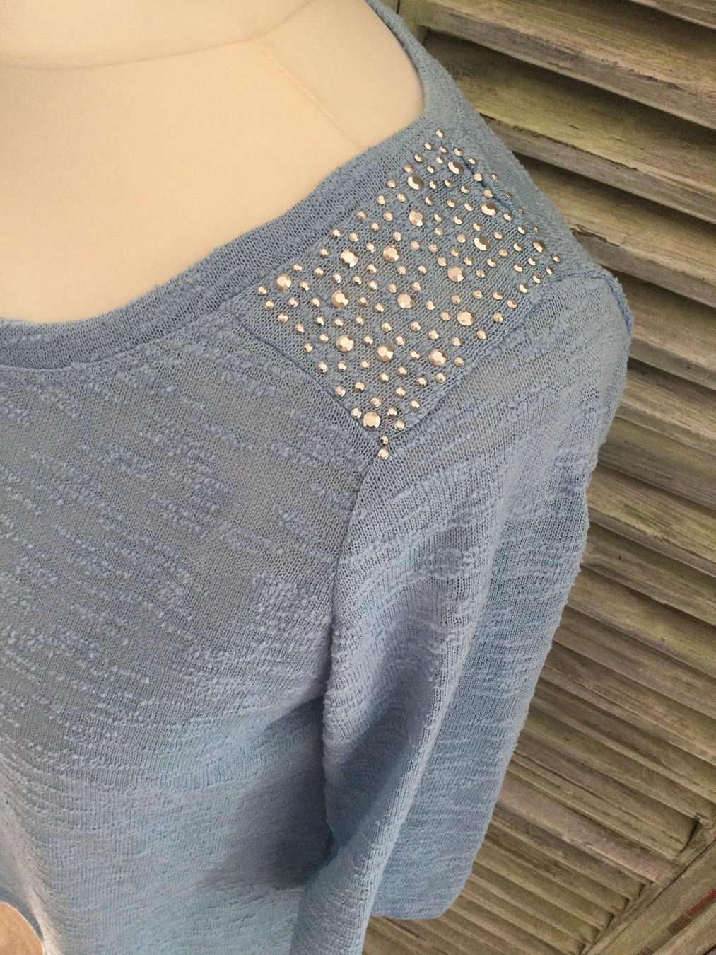 Zebra Top: T-shirt/Sweat bleu clair strass ZEBRA – Usato da Agiez venduto da chouchanelle 4