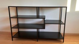 SEAFORD Bücherregal schwarz 117×78×38 cm