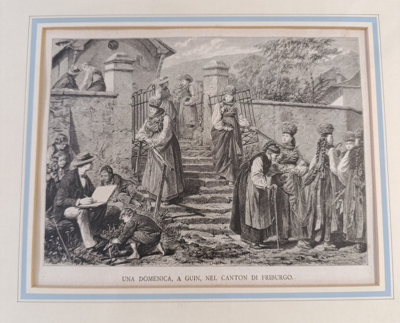Incisioni: Gravure ancienne Guin/Düdingen – Usato da Avry-sur-Matran venduto da dav_nm5p 2