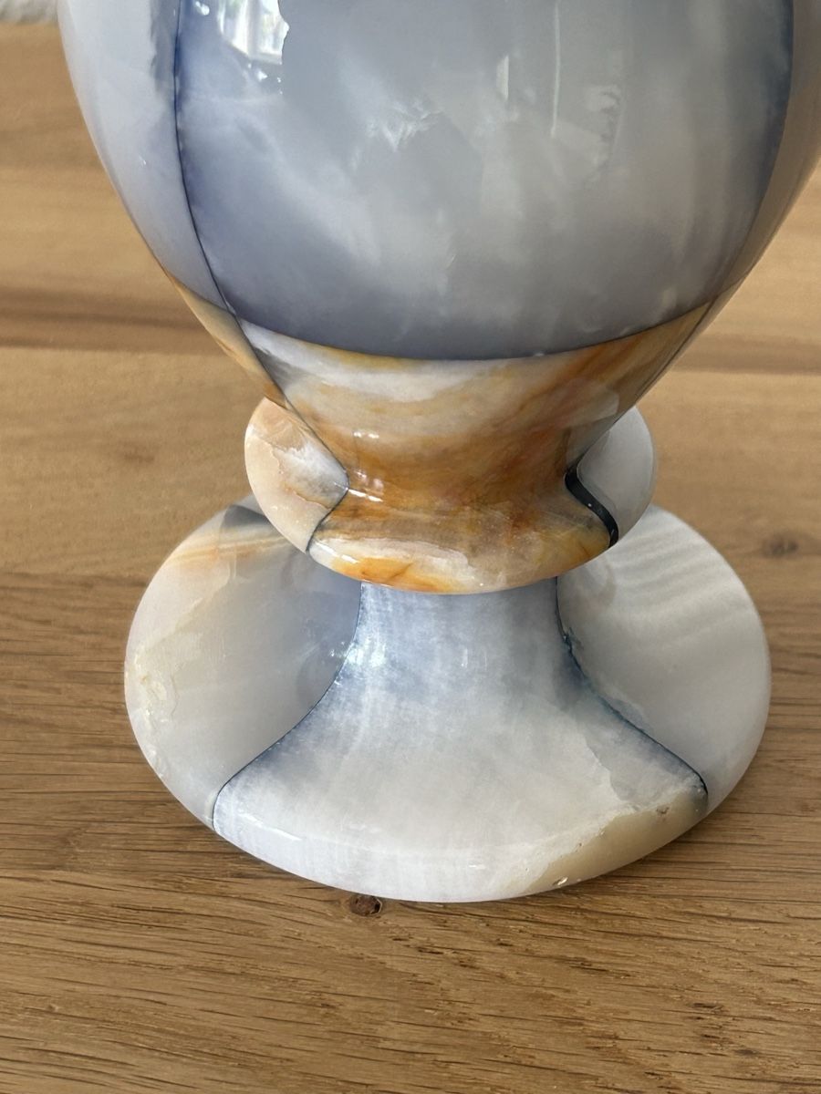 Vasi & Recipienti: Vintage Onyx Patchwork Vase Blau Perfekt! – Usato da Wettingen venduto da Mmccl 5