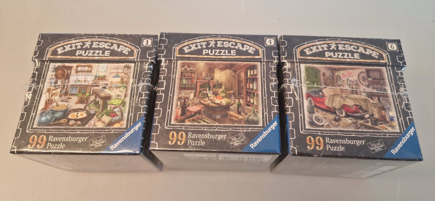 Puzzle: Ravensburger Exit Puzzle, 99 Teile, 3 Puzzle – Nuovo e nell'imballaggio originale da Oberuzwil venduto da aseinkaufswelt