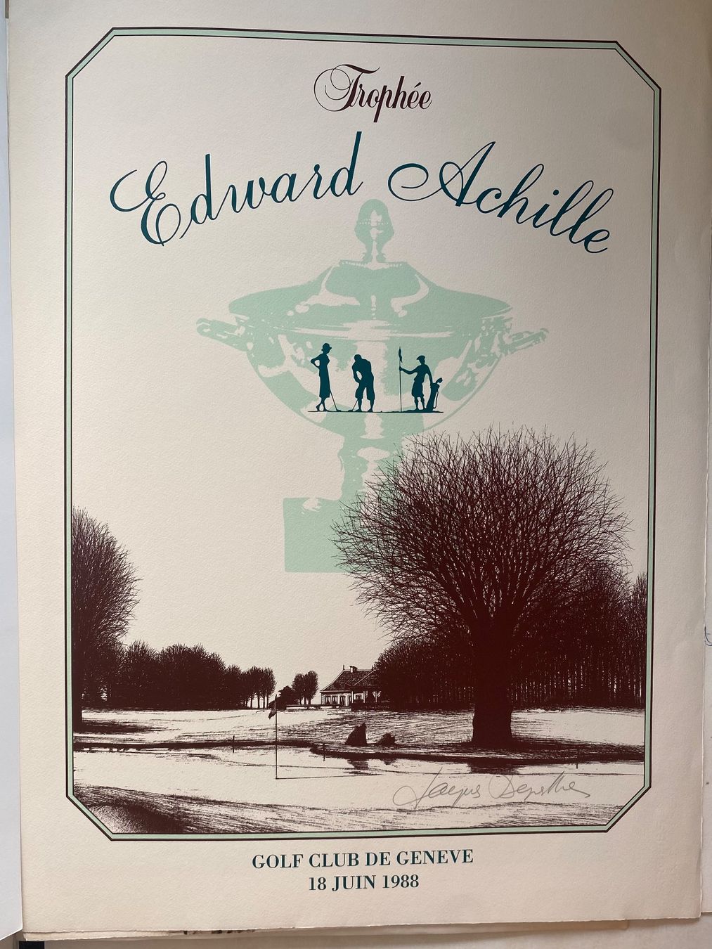 Foto & Immagini: Jacques Deperthes Affiche sérigraphie signée Trophée Golf – Usato da Genève venduto da fel01