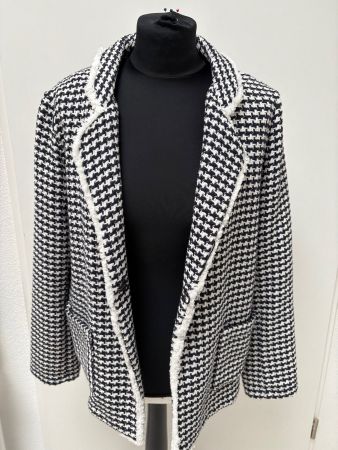 Blazer, Jacke Hahnentrittmuster schwarz/weiss,  Gr. 38