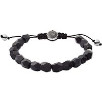 F 943 ) Diesel Armband Onyx Perlen Schwarz Top Zustand!