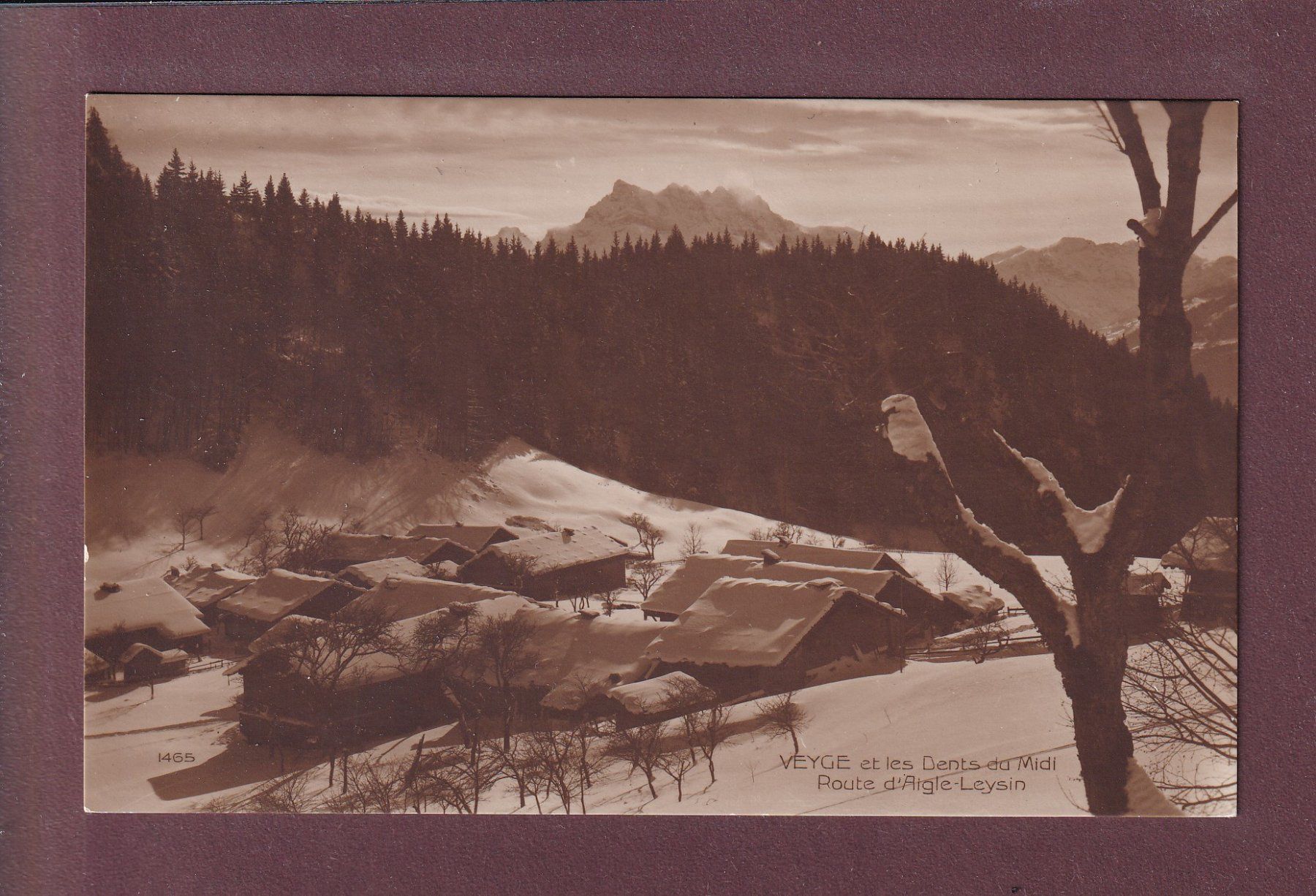 Cartoline postali: VEYGES sous la neige - Dents du Midi – Usato da Pully venduto da nicecards