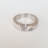 s.Oliver Ring Silber 925 Herzsteine Gr 18,1mm