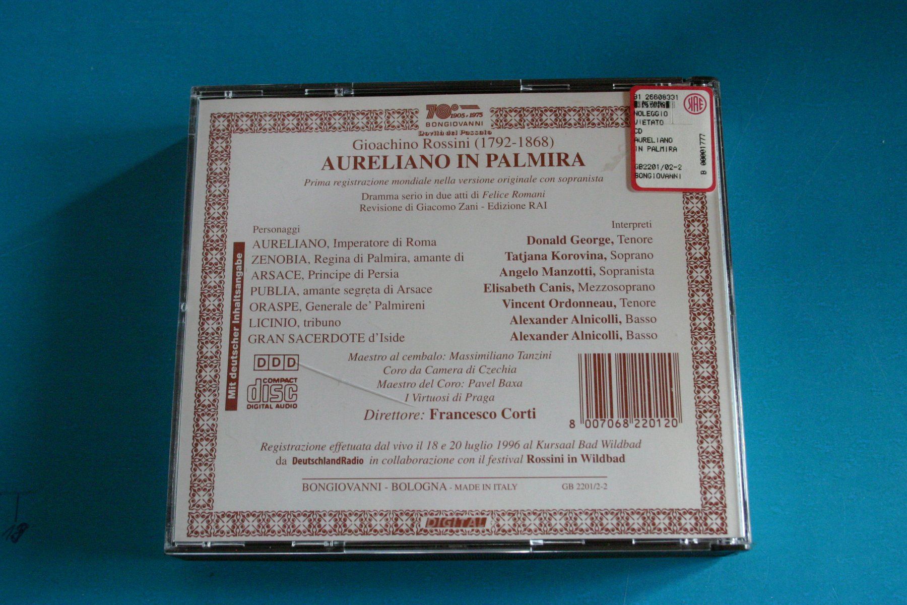 CDs: ROSSINI AURELIANO IN PALMIRA – Gebraucht aus Winkel von Gallica 1