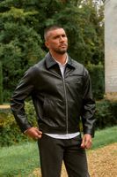 Belier Schwarze Kunstlederjacke – Grösse XL