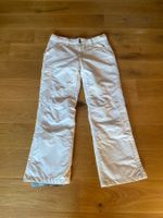 Skihose Damen cremefarbig mit Libellenstickerei gebraucht
