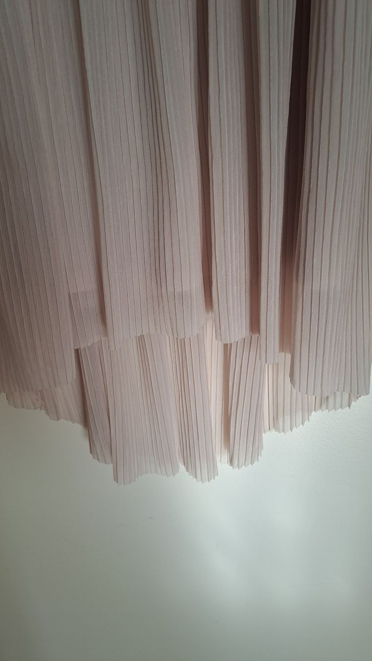 Kleider: Kleid mit Plissée, Gr. 36, beige, leicht rosa – Gebraucht aus Waldkirch von alwiwasg 3