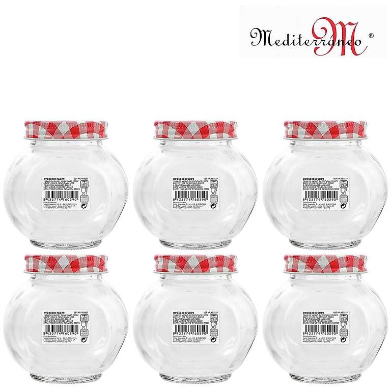 Contenitori & Simili: 6er-Set 280ml Mediterraneo EINMACHGLÄSER Vorratsglas – Nuovo e nell'imballaggio originale da Zürich venduto da Discountbros 1