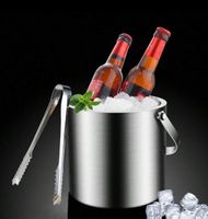 Edelstahl Eisbehälter mit Zange 3L – Neu!