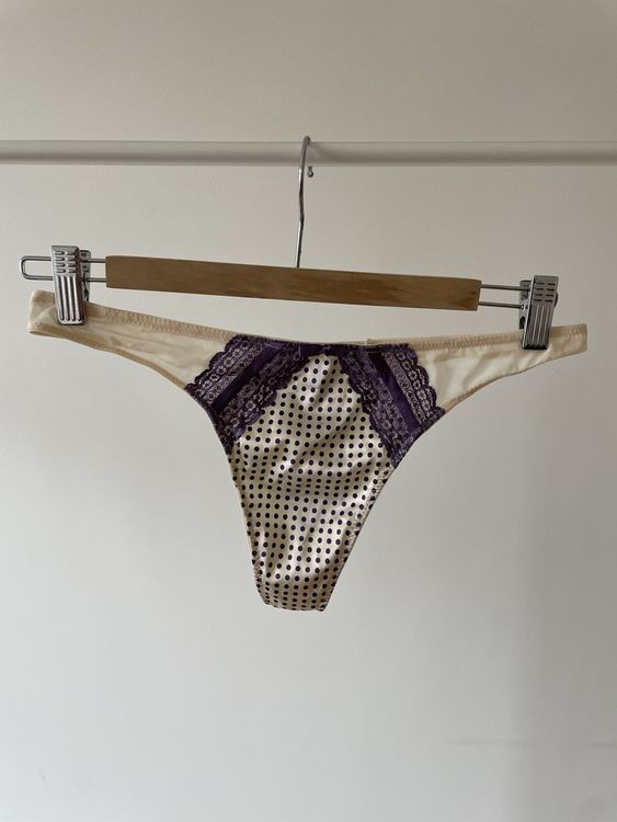 Censored Damen String Gr. M Spitze beige Punkte neu (Neu und ...