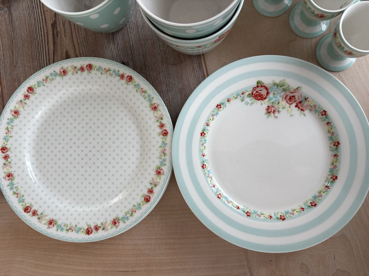 Greengate Set di piatti: GreenGate Geschirr Set türkis – Usato da Winterthur venduto da Rahelsu 3