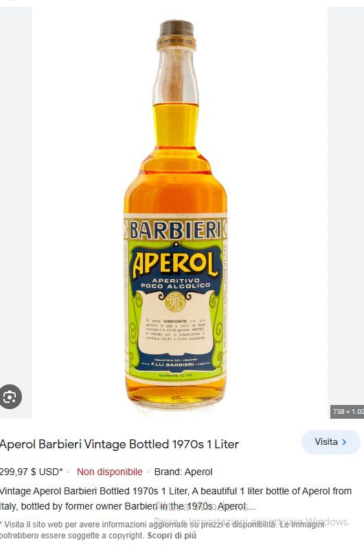Bevande alcoliche: Vintage Aperol Barbieri 1980`s – Nuovo (secondo la descrizione) da Emmenbrücke venduto da Ulisse-22 4