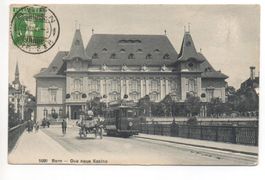 BERN Das neue Kasino - Strassenbahn, Tram - Pferde-Fuhrwerk